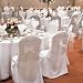 White Wedding Round Top Banquet Chair Covers-(set of 100)