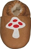 Tibet PLATEAU soft sole infant leather baby shoes with FLEECE mushroom