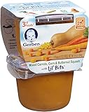 Gerber Purees 3rd Foods, Mixed Carrots Corn and Butternut Squash with Lil Bits, 10 Ounce (Pack of 6)