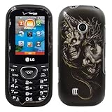 Black Dragon Skull Rubberized Snap on Hard Shell Cover Protector Faceplate  ....