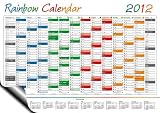 Rainbow Home Wandkalender 2012 - Format DIN A2 (420 x 594 mm) mit 14 Monaten von Dezember 2011 bis Januar 2013 und kompletter Jahresvorschau 2013 - Lieferung des Kalenders erfolgt gerollt