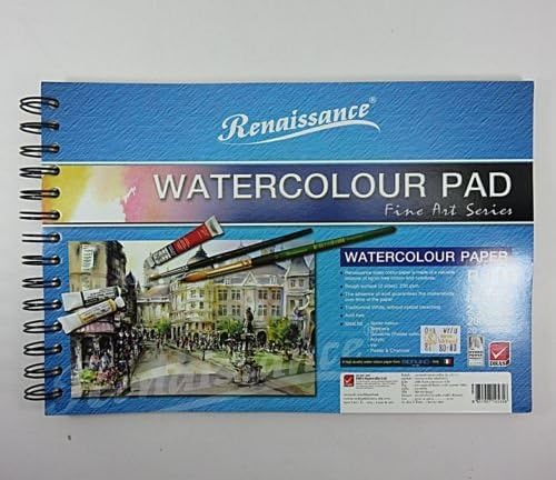 Book Watercolour Pad Paper Rough 2 Sides 20 Sheets Paper Acid Free