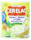 Nestle Cerelac, Honey and Wheat with Milk (From 12 Months), 14.11-Ounce Cans (Pack of 4)