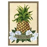 TropicalWelcomeFreshPineappleGardenFlag