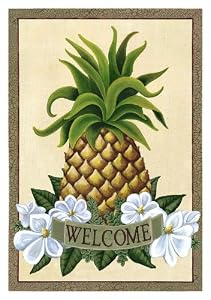 PINEAPPLE hawaiian GARDEN Welcome FLAG sign YARD Art NU