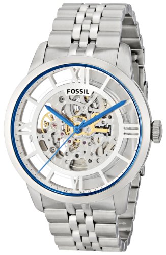 Fossil Townsman - Reloj automático para hombre, correa de acero inoxidable color plateado