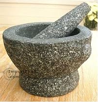 Stone (Granite) Mortar and Pestle, 7 in, 2+ cup capacity