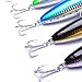 Hisea Topwater Popper Floating Fishing Lures Wobble Crankbaits Hard Baits Bass Trout Lures, Color Size Selectable