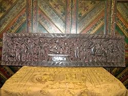 Kamasutra India Love Story Panel Antique Hand Carved Wall Decor 72x20