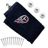 Tennessee Titans Embroidered Towel, Golf Balls & Tees Gift Set