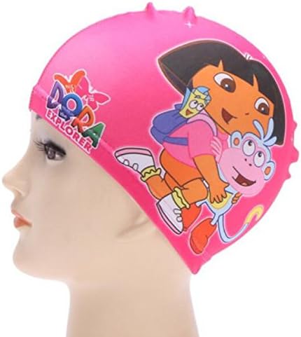 Speaking Life Dora Juniors Swim Cap Lycra Toddlers Pink Bathing Cap