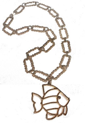 Vintage Estate Jewelry – Art Deco Fish Necklace 22″ Big, Vintage Estate Jewelry – Art Deco Fish Necklace 22″ Big,