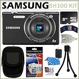Samsung SH100 14.2MP Wi-Fi Digital Camera with 5X Optical Zoom in Black + 8 ....