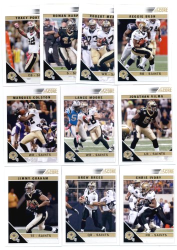 2011 Score Football Cards New Orleans Saints Veterans Team Set (10 Cards) - Drew Brees & more!