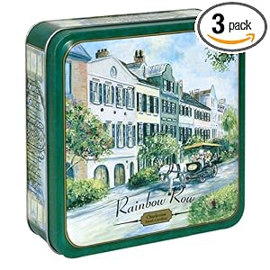 Byrd Cookie Company, Benne Wafers Rainbow Row Charleston, 6-Ounce Tin (Pack of 3) by Byrd Cookie Company