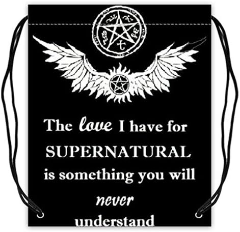 Supernatural Pattern Polyester Fabric Basketball Drawstring Bags Drawstring Tote Drawstring Bag Sports Bag Gym Bags For Men