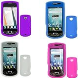 iNcido Brand Samsung GEM i100 Combo Solid Purple + Trans. Clear + Trans. Ho ....