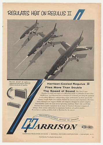 Cover image : 1958 Navy Regulus II Missile Harrison Heat Exchanger Print Ad