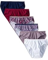 Fruit of the Loom Women's 6-Pack Assorted Cotton Bikini Panties
