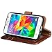 Grand Prime Case, Arae Samsung Galaxy Grand Prime wallet case,[Wrist Strap] Flip Folio [Kickstand Feature] PU leather wallet case with ID&Credit Card Pockets For Samsung Galaxy Grand Prime (Brown)