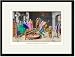 Black Framed/Matted Print 17x23, Masque of Charles VI of France