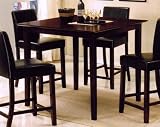 Counter Height Table Contemporary Style in Espresso Finish