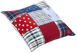 Tommy Hilfiger Patchwork 18-by-18-Inch Decorative Pillow, Bar Harbor
