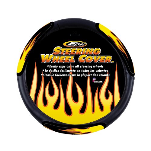 Epic Style Yellow Flames Steering Wheel Cover