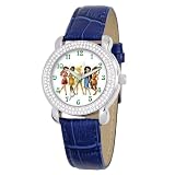 Disney Kids' D2128S087 Tween Fairies Shimmer Blue Leather Strap Watch