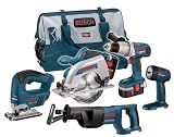 Factory-Reconditioned Bosch 93618HDCRF-RT 18 Volt Brute Tough Combo Kit with Bonus Jigsaw and Carrying Bag