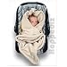 Hoppediz Fleece Einschlagdecke mit Gurtschlitzen f�r Autositze (3- und 5-Punkt) Sand