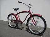 26 Deluxe Beach Cruiser for Men - Matte Red