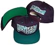 Anaheim Mighty Ducks Script Two Tone Snapback Adjustable Snap Back Hat / Cap