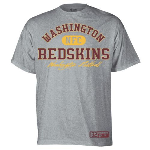 NFL Men's Washington Redskins Classic Slogan Tee (Grey, Large)