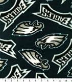 NFL Philadelphia Eagles Football Fleece Fabric Print By the Yard