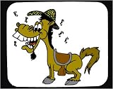 Mouse Pad with heehaw, happy, horse, animal