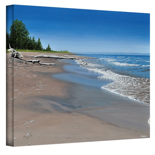 The Art Wall 36 by 48-Inch Driftwood Beach Wrapped Canvas by Ken Kirsch On Sale