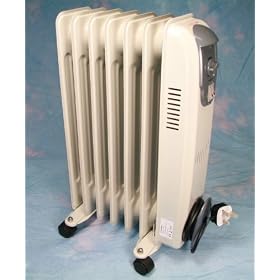 1.5KW Oil Filled Radiator with Thermostat Control.