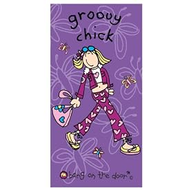 Zap Groovy Chick Butterfly Printed Towel