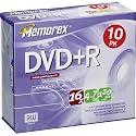 Memorex 4.7Gb/16x DVD+R (10-Pack Slim Case)
