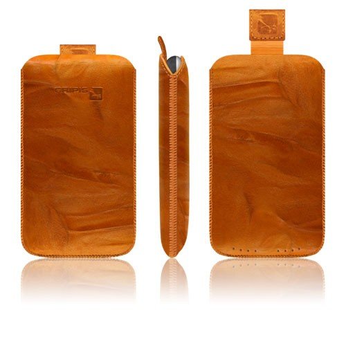 Gripis Slider Ledertasche f&uuml;r Samung Omnia orange Preisvergleich