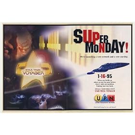 1995 Star Trek Voyager UPN TV Network Debut 3-Page Print Ad