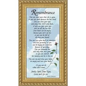 Sympathy Gift - Remembrance - Female - 4 1/2 X 8