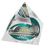 NFL Philadelphia Eagles Lincoln Financial Field Crystal Pyramid Paperweight
