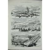 1876 の戦争のヘルツェゴビナのバトルフィールドの要塞山