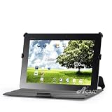 Acase slim PU レザーケース for Asus Eee Pad Transformer Prime TF201 10.1型 ブラック （スタンド機能・角度調整機能付）