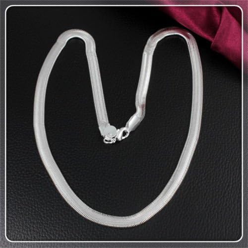 New Fashion 1pc 925 Sterling Silver 6mm Women/ Men Charm Snake Chain Necklace