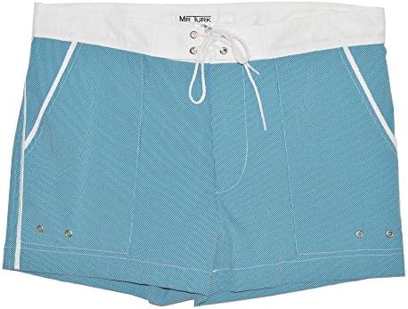 Mr. Turk Men's Boardshorts Swim Trunks Turquoise, Rasta Size 34