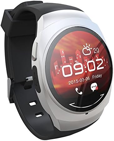 P PLATER Smart Wearable Device UO Smart Watch Fitness Tracker Wireless Bluetooth V4.0 Wrist Watch Heart Rate Monitor Pedometer Sleep Tracker Compass Remote Camera Control for Android & IOS Silver Color