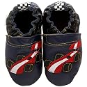 Robeez Infant/Toddler Race Car Soft Sole Crib Shoe,Navy,6-12 Months (US Toddler 2.5-4 M)